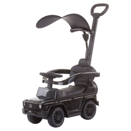 Masinute de impins pentru copii - Masinuta de impins Chipolino Mercedes G350 Black, cu maner si copertina 1 an