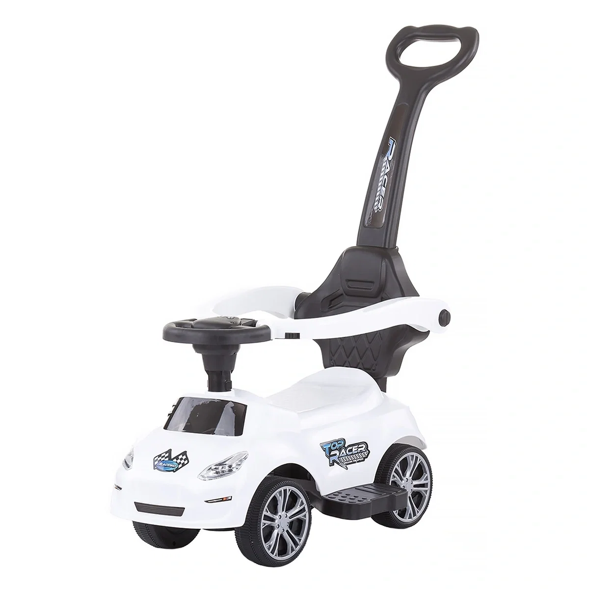 Masinute de impins pentru copii - Masinuta de impins Chipolino Turbo white cu maner 3 ani