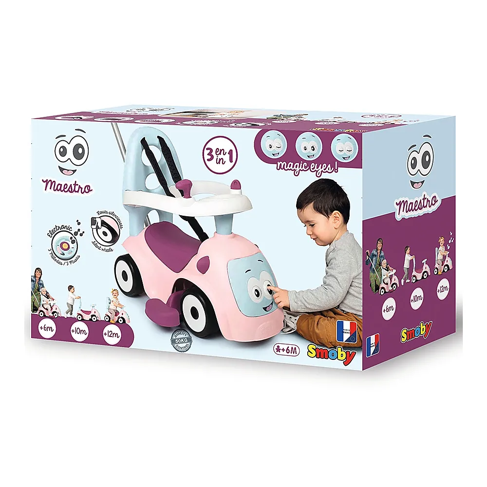 Masinuta de impins Smoby Maestro pink 36 luni [5]