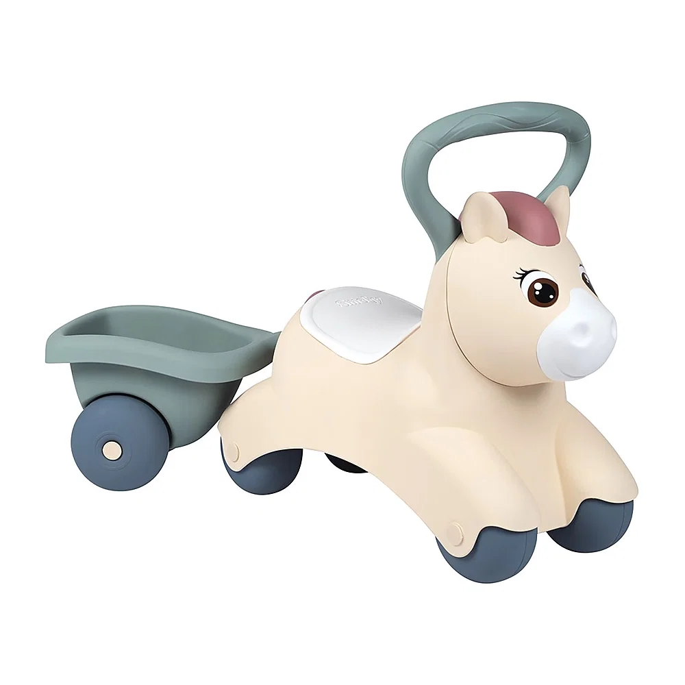 Masinute de impins pentru copii - Masinuta de impins Smoby Pony cu remorca 1 an +