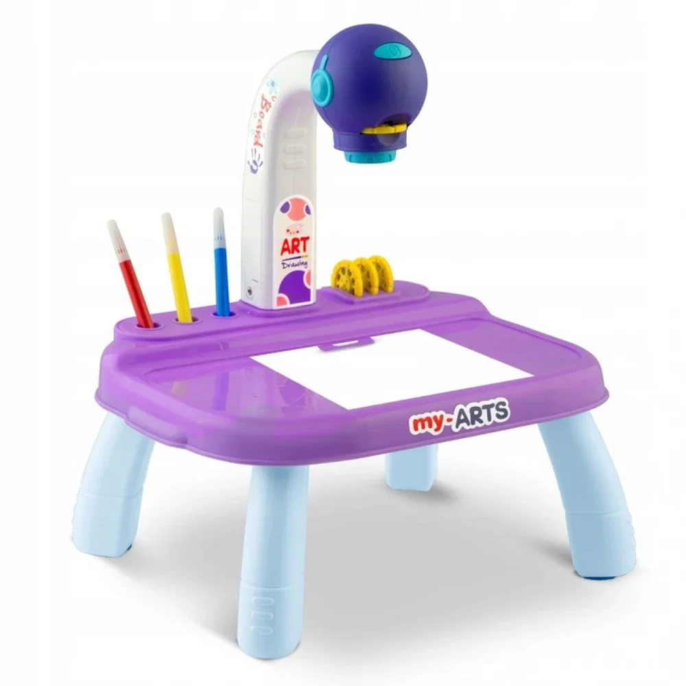 Arta si creativitate - Masuta cu proiector pentru desene Ricokids - Mov 3 ani+