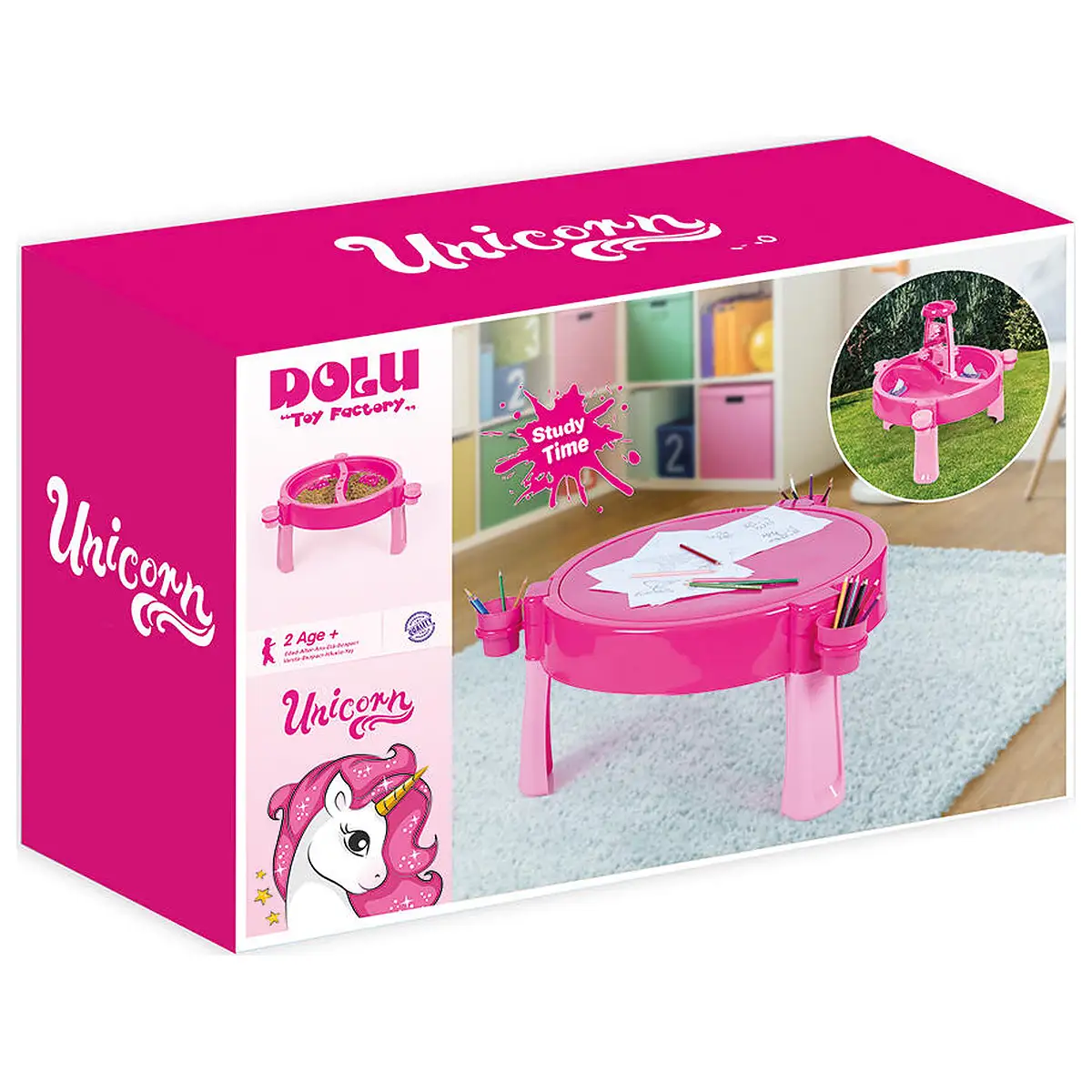 Masuta de activitati pentru apa si nisip - roz DOLU 2 ani+ [3]