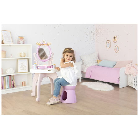 Masuta de machiaj Disney Princess 2 in 1 roz cu accesorii Smoby 3 ani [3]