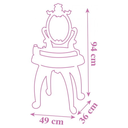 Masuta de machiaj Disney Princess 2 in 1 roz cu accesorii Smoby 3 ani [1]