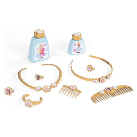 Masuta de machiaj Disney Princess 2 in 1 roz cu accesorii Smoby 3 ani [2]