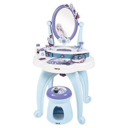 Jucarii de rol - Masuta de machiaj Frozen Hairdresser 2 in 1 - Smoby 3 ani +