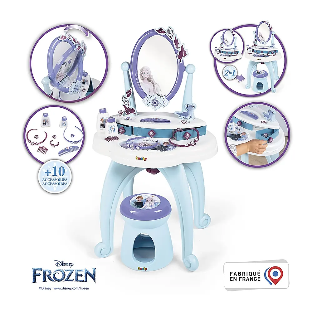 Masuta de machiaj Frozen Hairdresser 2 in 1 - Smoby 3 ani + [1]