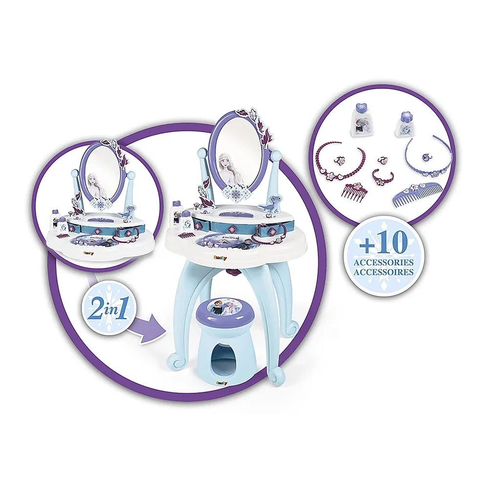 Masuta de machiaj Frozen Hairdresser 2 in 1 - Smoby 3 ani + [2]