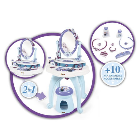 Masuta de machiaj Frozen Hairdresser 2 in 1 - Smoby 3 ani + [2]