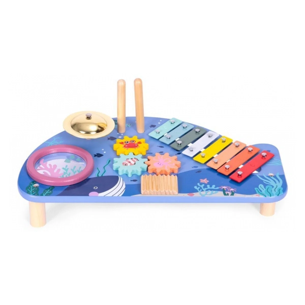 Masuta din lemn cu instrumente muzicale Ecotoys 18 luni+ [7]