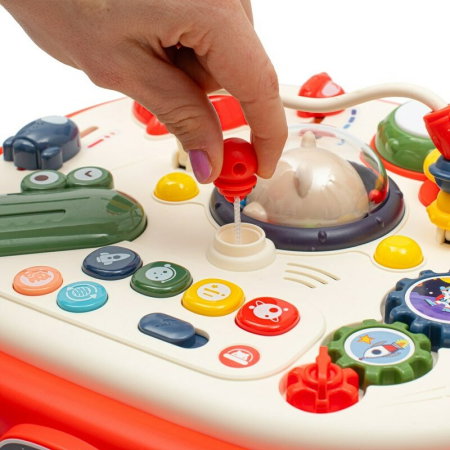Masuta interactiva, Baby Mix, 2 in 1 pentru bebelusi, Cu lumini si sunete, Partea reversibila pentru Lego Duplo 12 luni+ [5]