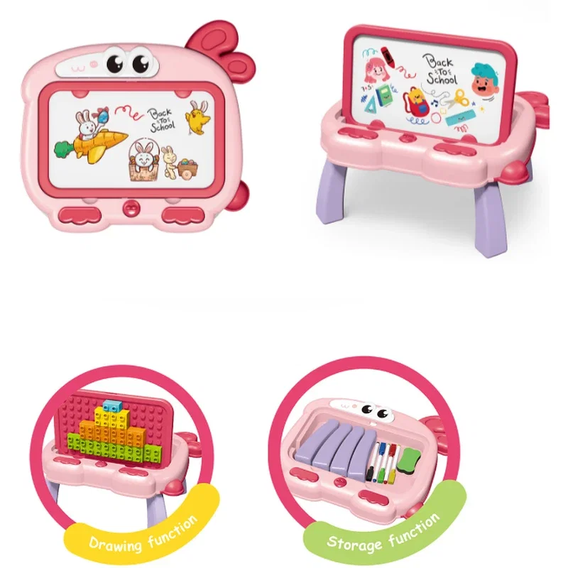 Masuta multifunctionala 3 in 1 pentru constructie - Iepuras Bufnitel 3 ani [1]