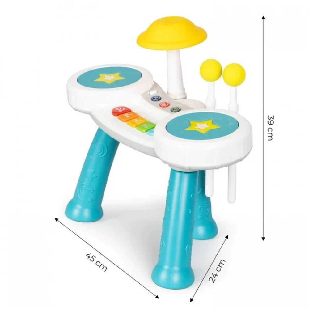 Masuta Muzicala Cu Pian Si Tobe Huanger Huanger Toys 18 luni+ [2]