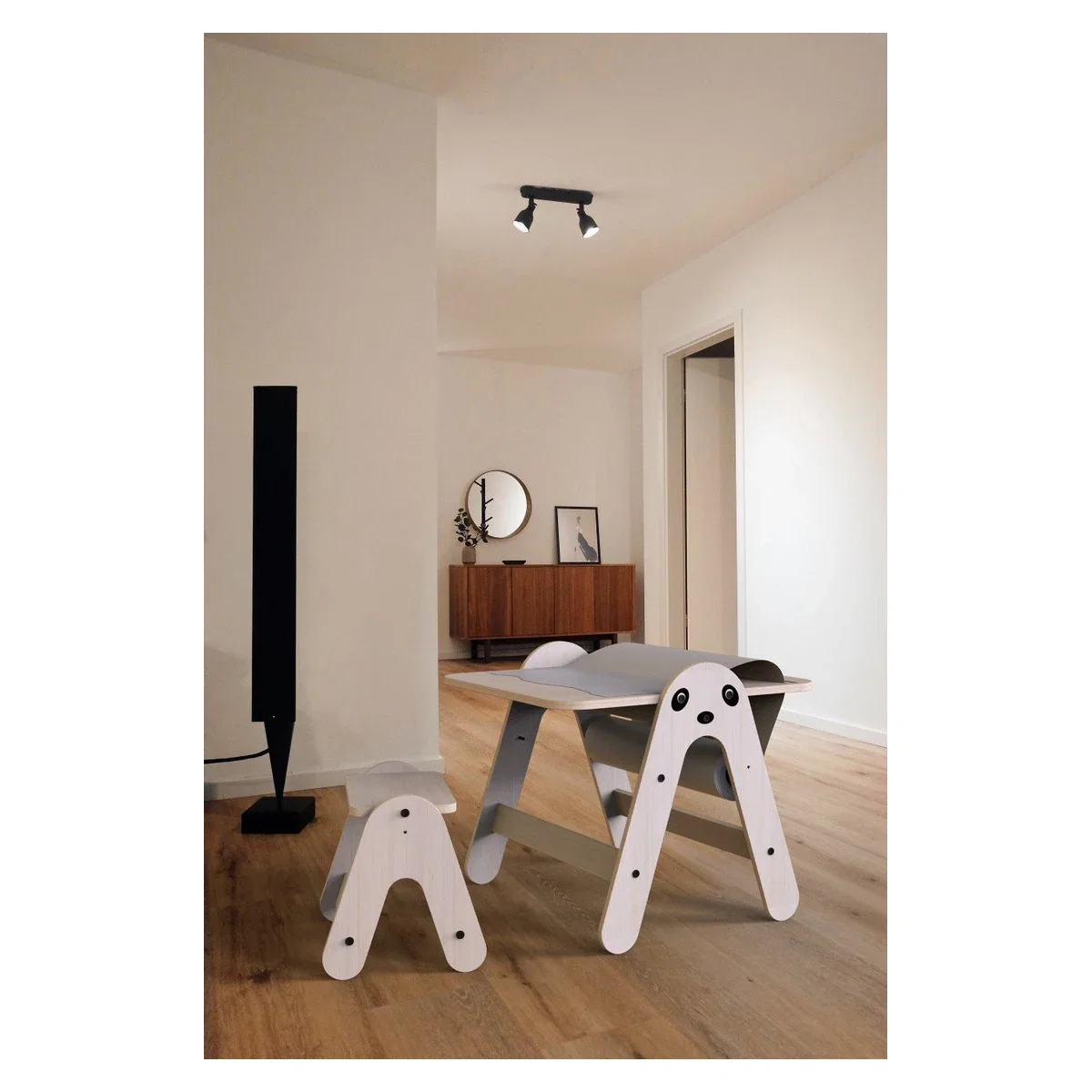 Masuta si tabla 2 in 1 cu scaunel MamaToyz Massam, Ursulet 2 ani+ [2]