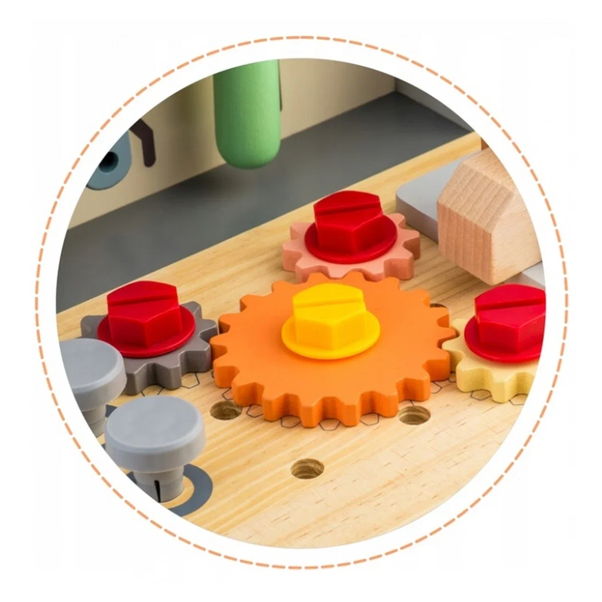 Mini atelier de lucru din lemn cu accesorii incluse, 30 x 25 x 30 cm, Ricokids 3 ani+ [3]