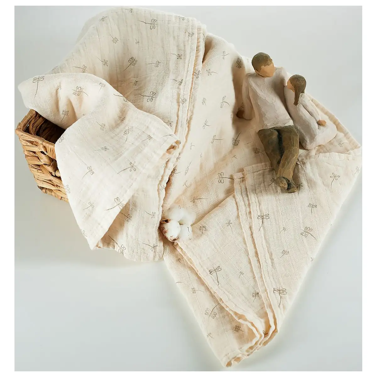 Muselina multifunctionala ONINO SNUGGLE.me, bumbac 100% organic, 120 x 120 cm, Pure Life [5]