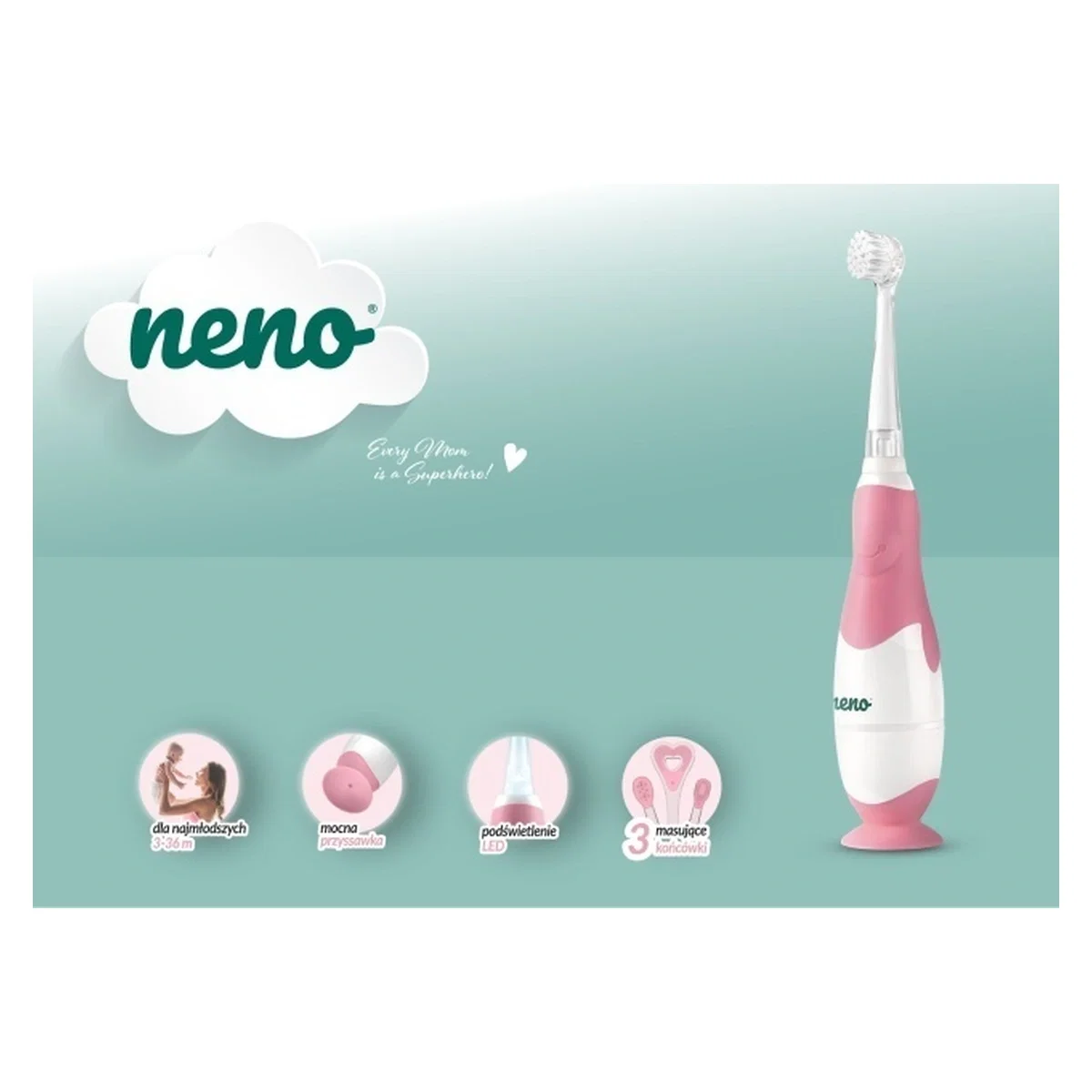 Neno Denti Pink - periuță de dinți electrică de la 3 la 36 luni [1]