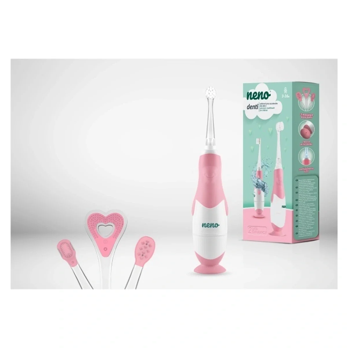 Igiena dentara - Neno Denti Pink - periuță de dinți electrică de la 3 la 36 luni