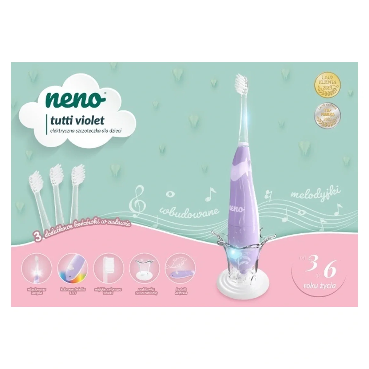 Neno Tutti Violet - periuță de dinți electrică (3-6 ani) [2]