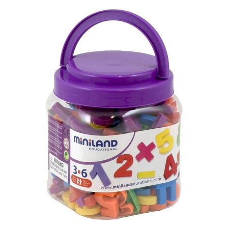 Jocuri si creativitate - Numere magnetice Miniland 162 buc 6 ani