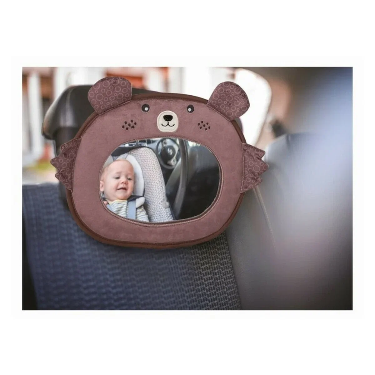 Oglinda auto, FreeON, Pentru supraveghere bebelusi, Bear, Brown 15 luni [2]