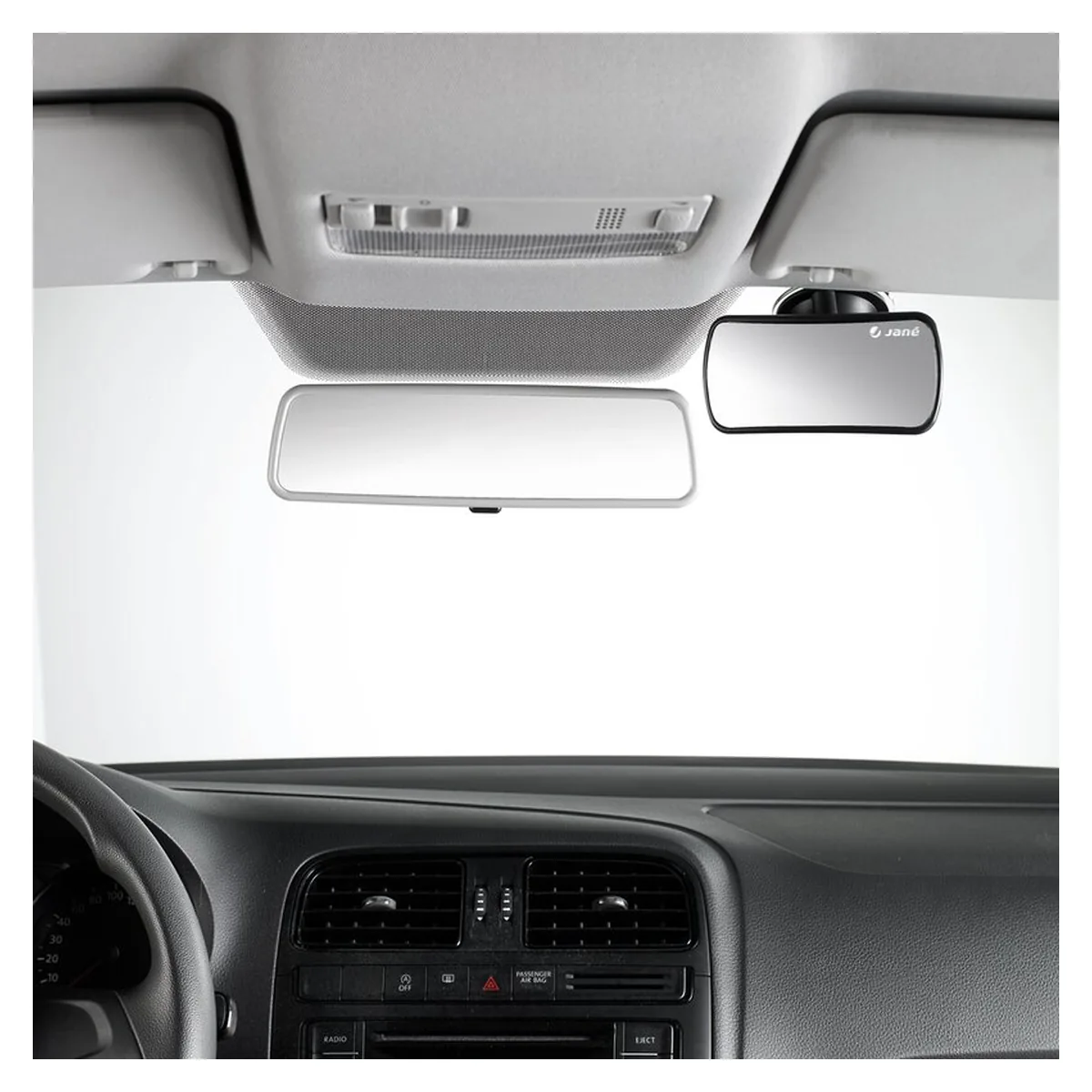 Oglinda auto, Jane, Pentru parbriz, Din sticla rezistenta la spargere, 14.5 x 7.5 x 5.5, Black [3]