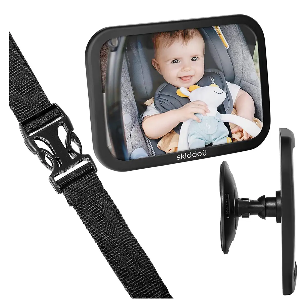 Oglinda auto retrovizoare Skiddou Basp pentru supraveghere copii, reglare 360 grade, 26x19 cm [8]