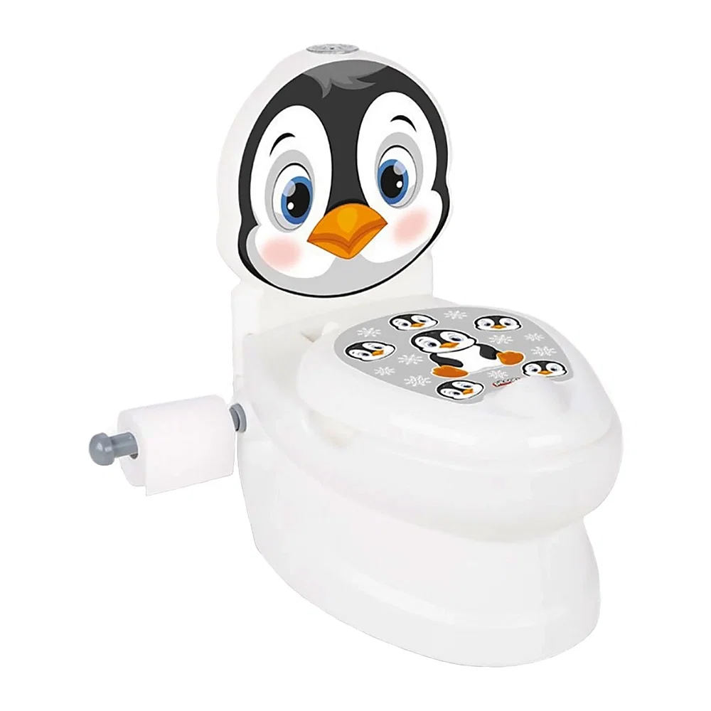 Olite si reductoare toaleta - Olita educativa Pilsan Pinguin , tip wc, sunet sifon, suport hartie 5 ani+