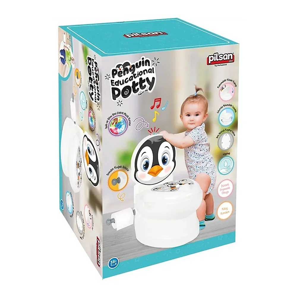 Olita educativa Pilsan Pinguin , tip wc, sunet sifon, suport hartie 5 ani+ [2]
