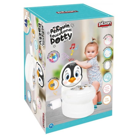 Olita educativa Pilsan Pinguin , tip wc, sunet sifon, suport hartie 5 ani+ [2]