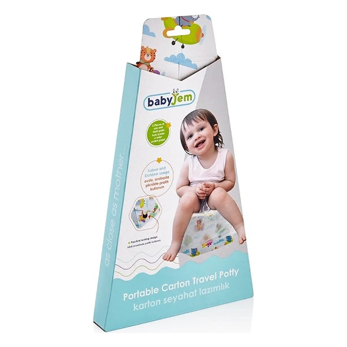 Olita pliabila/portabila pentru calatorie BabyJem Carton Travel Potty 5 ani [3]