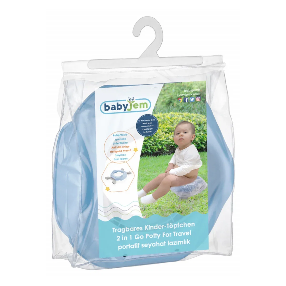 Olita portabila 2in1 BabyJem Roz Portable Seat 2 ani + [3]