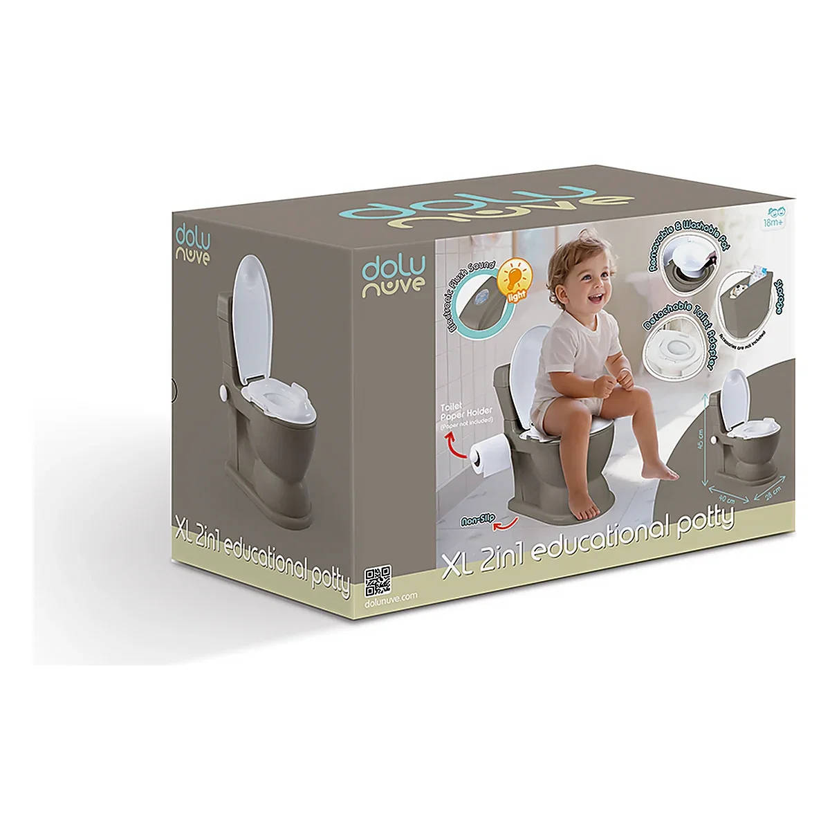 Olita XL educationala multifunctionala 2 in 1 - Gri mat, Dolu Nuve 18 luni+ [2]