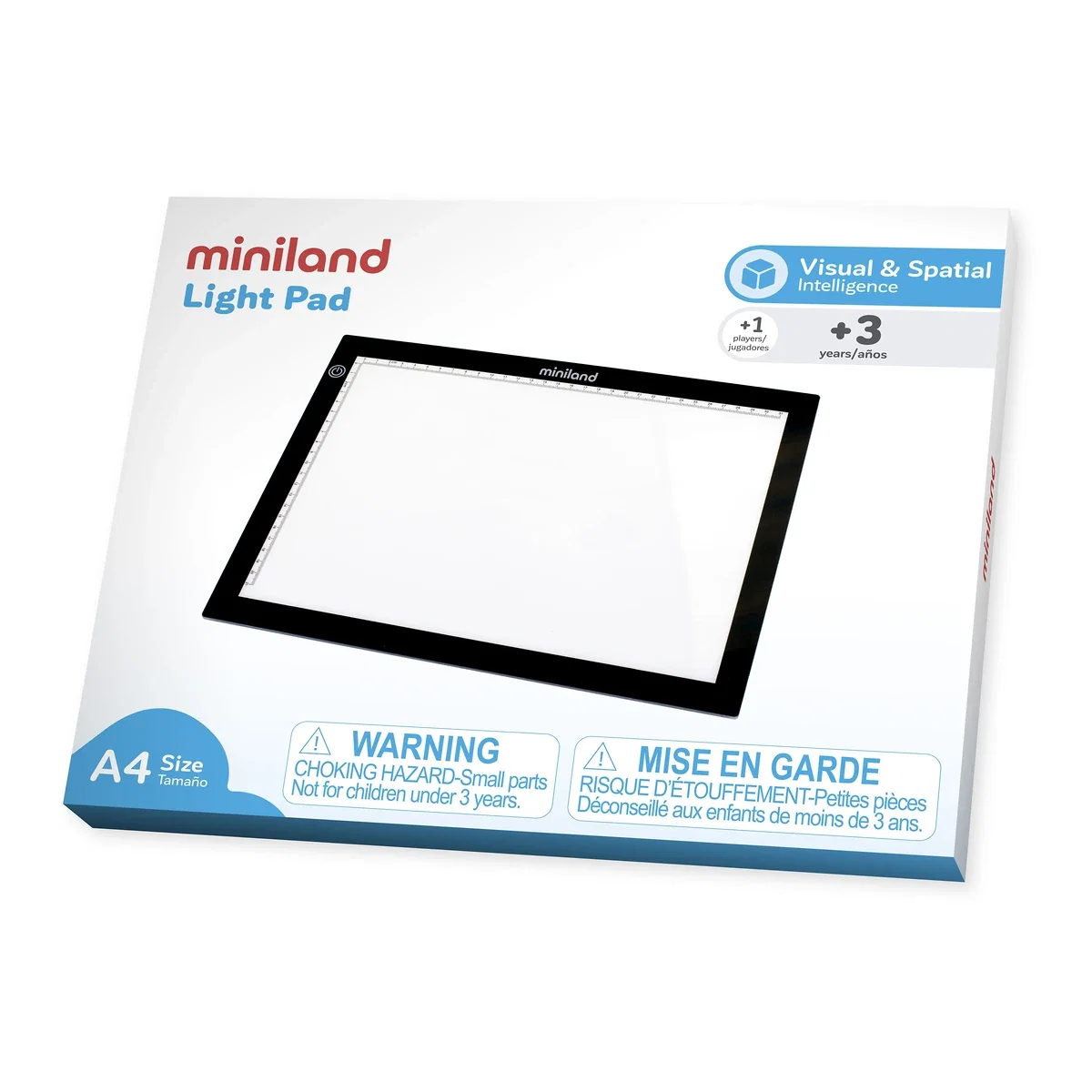 Panou luminos A4 pentru activitati educationale Miniland 3 ani + [1]