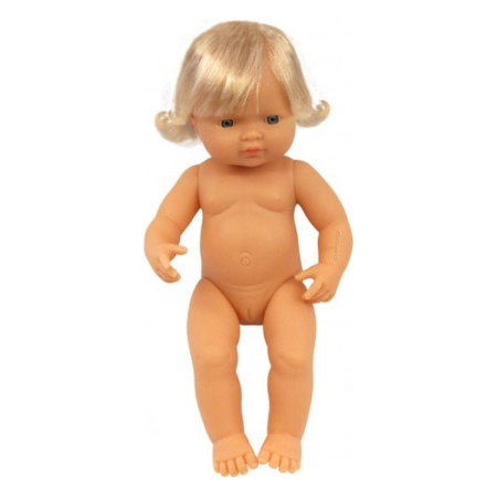 Papusi - Papusa Bebelus european fetita Miniland 38 cm
