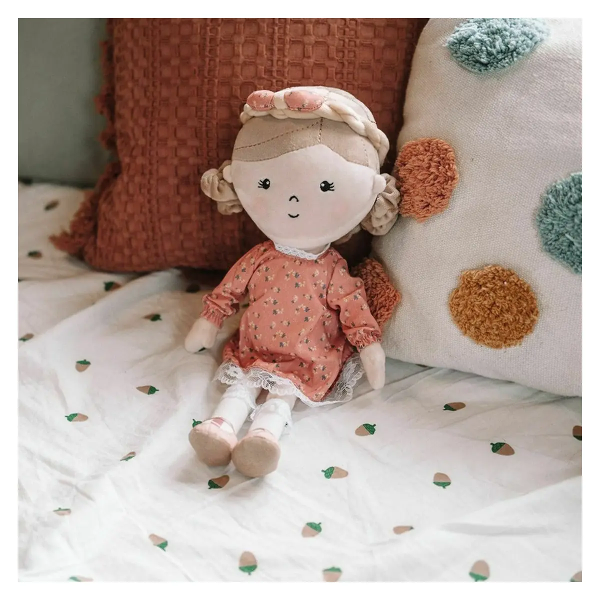 Papusa, Petite&Mars, Sophie 14 x 34 cm, 0 luni+, Ambalaj cu mini puzzle din carton, 35 cm, Roz [6]
