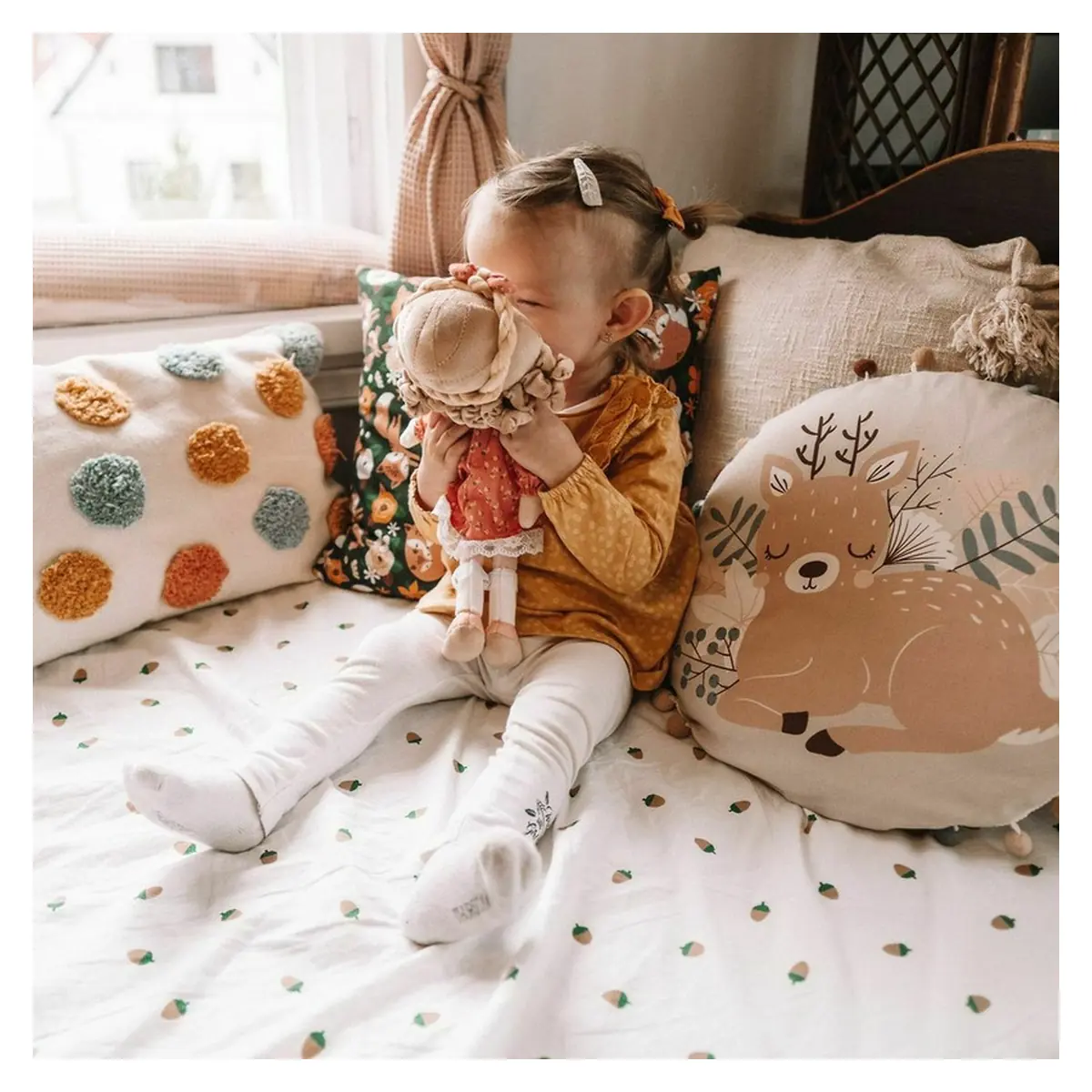 Papusa, Petite&Mars, Sophie 14 x 34 cm, 0 luni+, Ambalaj cu mini puzzle din carton, 35 cm, Roz [8]