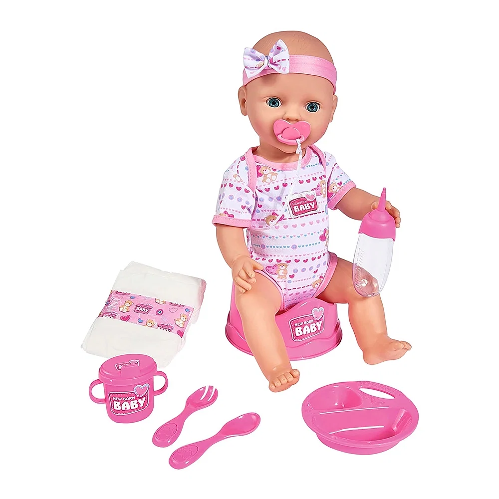 Papusi bebelus - Papusa Simba New Born Baby, Baby Doll 43 cm cu accesorii 3 ani +