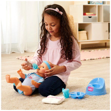 Papusa Simba New Born Baby, Baby Doll 43 cm cu accesorii albastru 3 ani + [6]