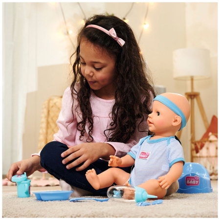 Papusa Simba New Born Baby, Baby Doll 43 cm cu accesorii albastru 3 ani + [5]