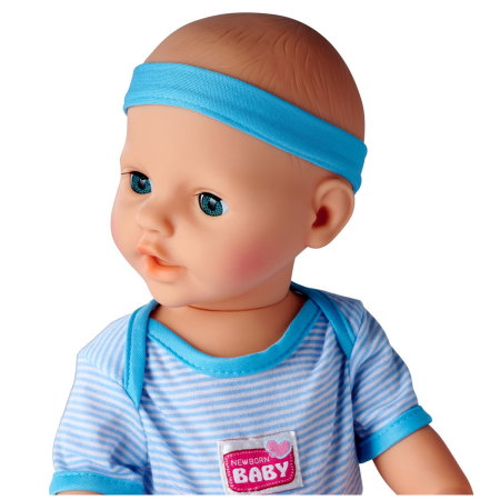 Papusa Simba New Born Baby, Baby Doll 43 cm cu accesorii albastru 3 ani + [3]