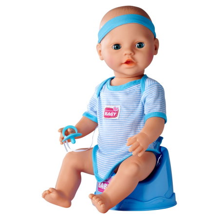 Papusa Simba New Born Baby, Baby Doll 43 cm cu accesorii albastru 3 ani + [2]