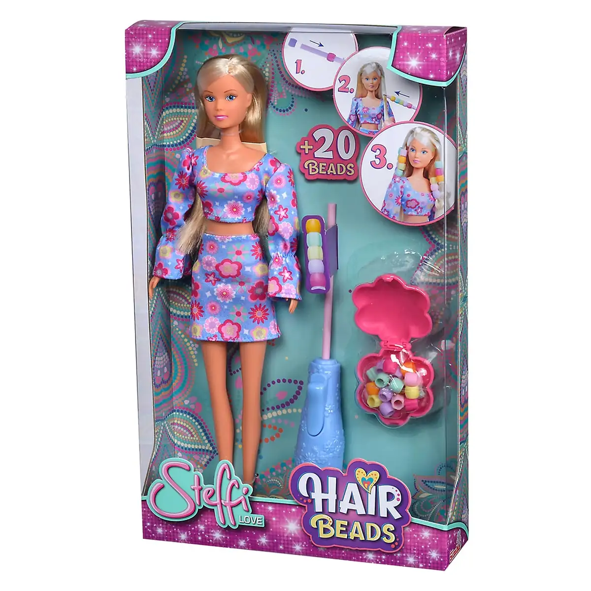 Papusa Simba Steffi Love Hair Beads 29 cm cu accesorii 3 ani+ [10]