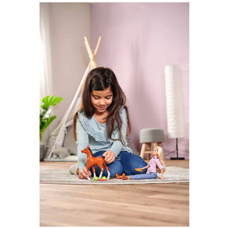 Papusa Simba Steffi Love Little Horse 29 cm cu figurina si accesorii 3 ani [8]