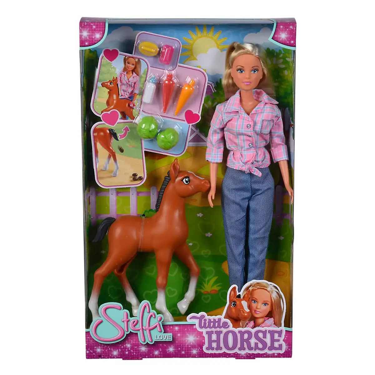Papusa Simba Steffi Love Little Horse 29 cm cu figurina si accesorii 3 ani [5]