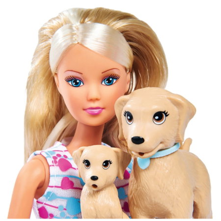 Papusa Simba Steffi Love Puppy Walk 29 cm cu 2 figurine si accesorii 3 ani + [2]