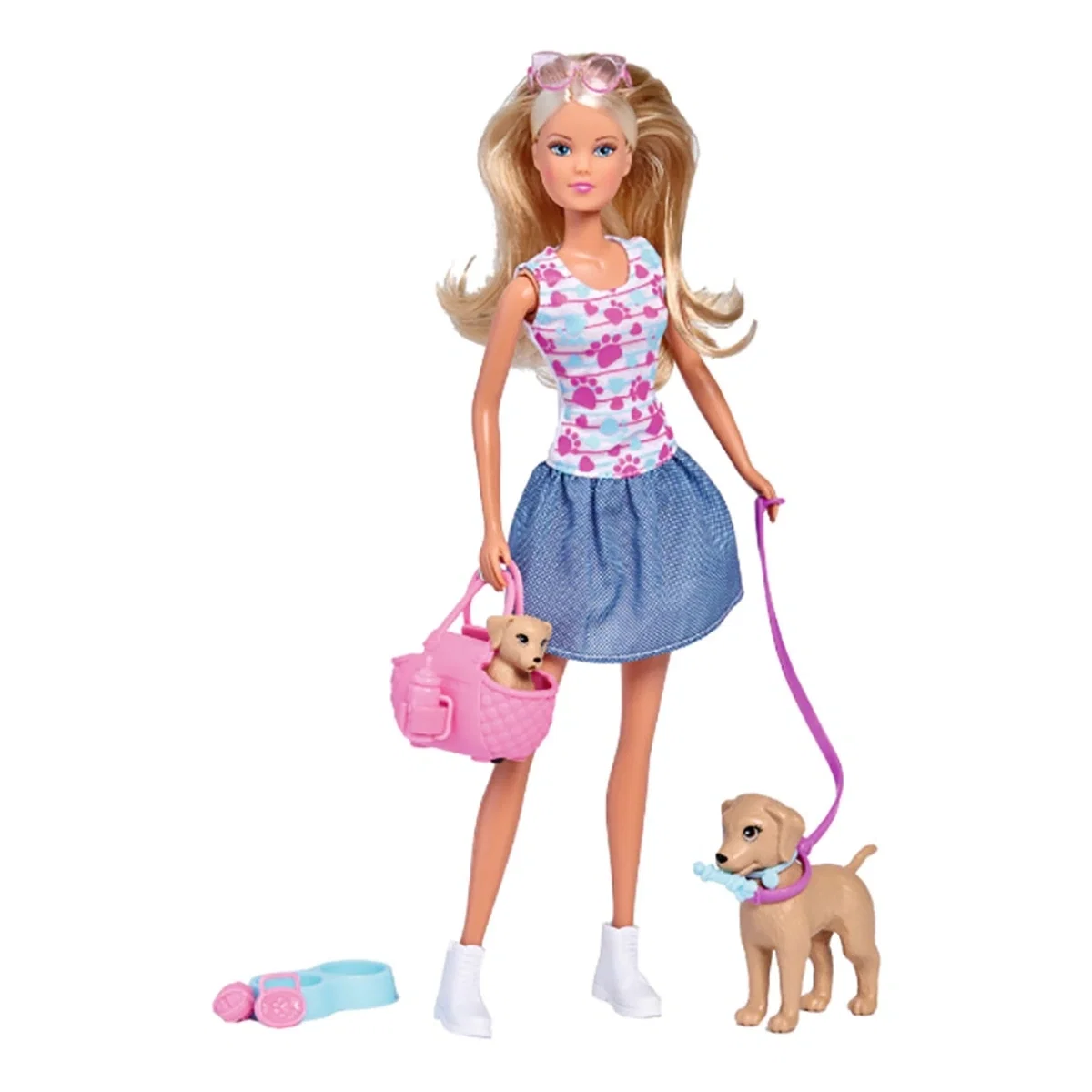 Papusi Steffi Love - Papusa Simba Steffi Love Puppy Walk 29 cm cu 2 figurine si accesorii 3 ani +