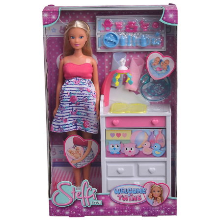 Papusa Simba Steffi Love Welcome Twins 29 cm cu accesorii 3 ani [6]