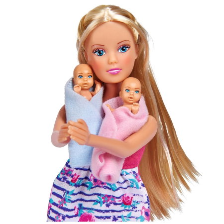 Papusa Simba Steffi Love Welcome Twins 29 cm cu accesorii 3 ani [1]