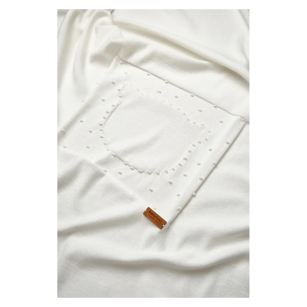 Paturica cu ursulet pentru nou nascut, 100% bumbac organic, TeddyBear, BabyCosy, Ecru [3]